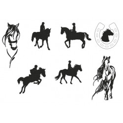 Stickserie - Pferde Silhouette 2